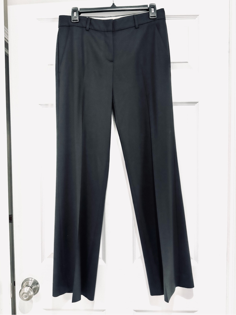 THEORY Y2K Black Wool Ultra Low Rise Straight Leg Trousers Pants | Women’s 4